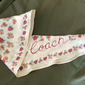 Coach Floral Print Diamond Scarf